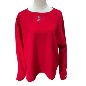 Majestic Boston Red Sox Red Fleece Pullover Shirt Men’s XL Light Jacket
